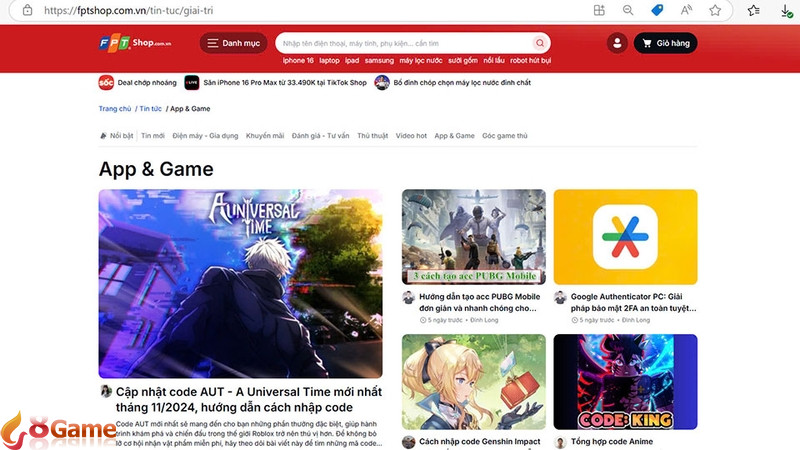 8Game là một website uy tín chuyên cập nhật các tin tức về game