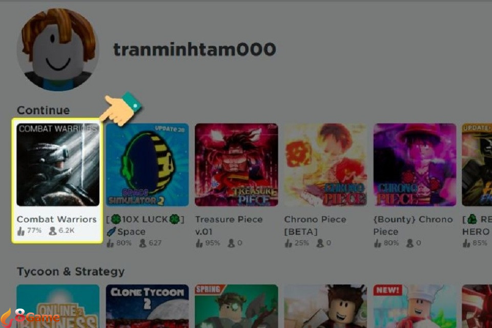 Hướng dẫn nhập code Combat Warriors bước 1