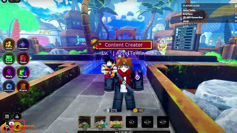 Mở giao diện nhập code trong game