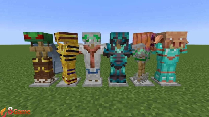 cách chế tạo giá để giáp trong minecraft hình 1