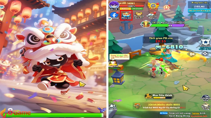 Chọn mục "Phúc Lợi" nằm ở góc trên bên trái màn hình