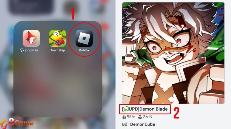 Cách nhập mã code Demon Blade bước 1