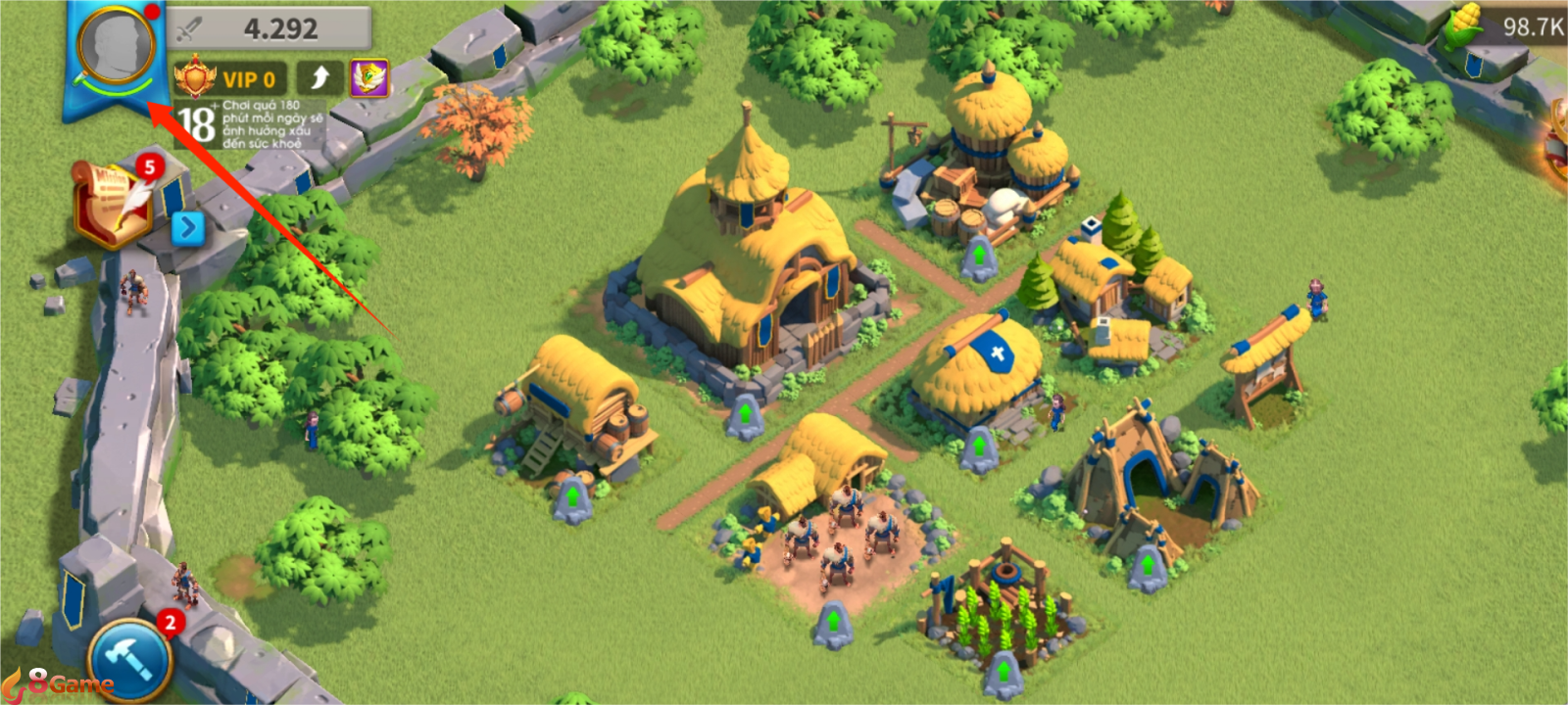 Nhấn vào Hồ sơ Thống đốc