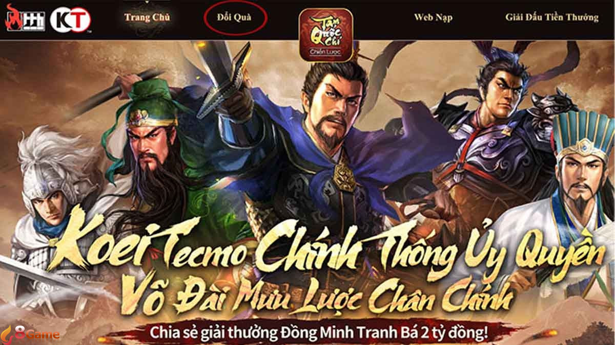 Vào trang chủ của game rồi nhấn vào mục Đổi quà