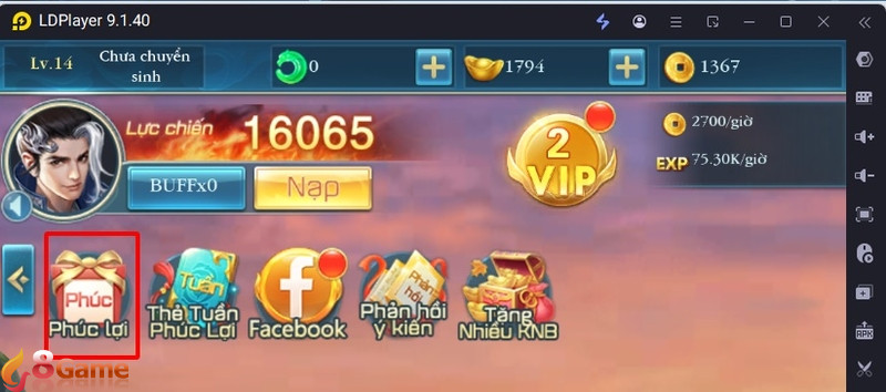 Truy cập vào game Nhất Kiếm Phục Ma